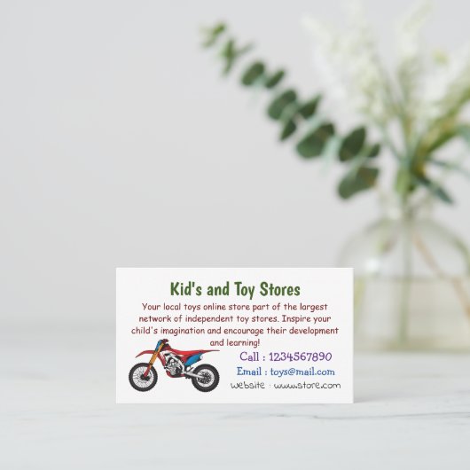 レッドダートバイク 名刺 (スタンド正面)