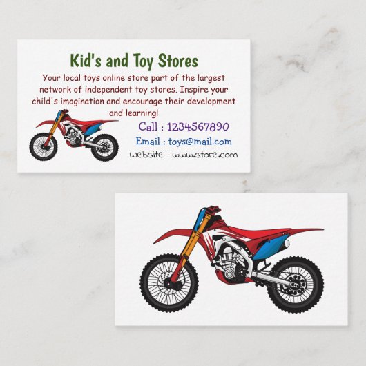 レッドダートバイク 名刺 (正面/裏面)