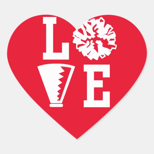 レッドチアリーダーズラブハート ハートシール (正面)