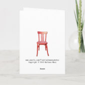 レッドチェア誕生日カード カード (裏面)