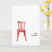 レッドチェア誕生日カード カード (黄色い花)