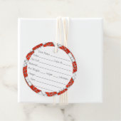 レッドチェックモザイク2"丸糸ラベル フェイバータグ (インサイチュ)