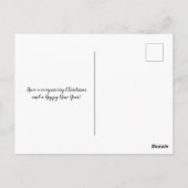 レッドチェック4フォトポストカードホリデーカード ポストカード (裏面)