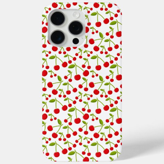 レッドチェリーパターン チェリー Case-Mate iPhoneケース (裏面)