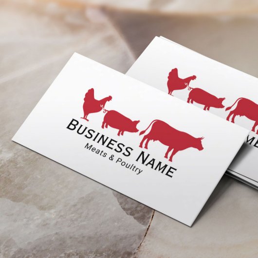 レッドチキンピッグ&カウミート&鶏肉市場 名刺