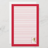 レッドチキンヘンバードスケッチ裏打ち 便箋 (正面/裏面)