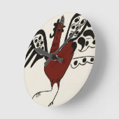 レッドチキン時計 ラウンド壁時計 (傾斜)