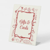 レッドチャオ恋しく思イタリアンブライダルシャワーギフト&カード 台座サイン (正面)