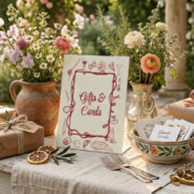 レッドチャオ恋しく思イタリアンブライダルシャワーギフト&カード