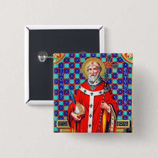 レッドチャズブルのセントトーマス・ベケット(K 34) 缶バッジ (正面&裏面)