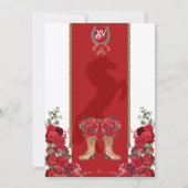 レッドチャロカントリーウエスタンランチスタイルキンセアニラ 招待状 (裏面)