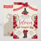 レッドチャロキンセアニェラパペルピカドウェスタンバラ 招待状 (正面/裏面)