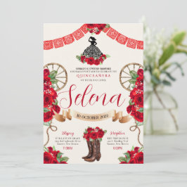 レッドチャロキンセアニェラパペルピカドウェスタンバラ 招待状