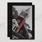 レッドチャーチバプティスマ招待状 招待状 (正面/裏面)