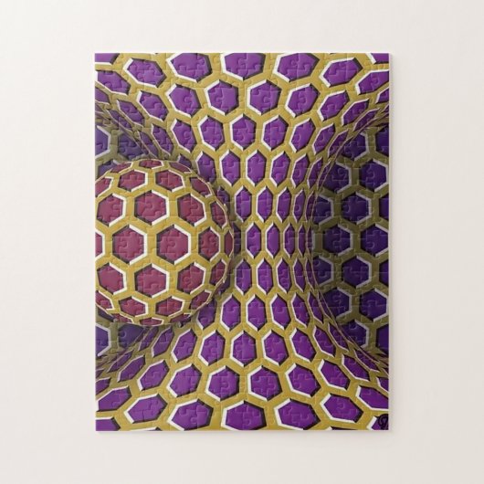 レッドチューブと球体の光学錯覚が難しい ジグソーパズル (縦)