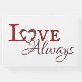 レッドチューリップとハートリース春ラブ結婚ズ ゲストブック (裏面)