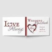 レッドチューリップとハートリース春ラブ結婚ズ ゲストブック (全面)