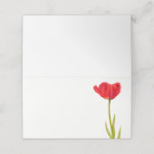 レッドチューリップウォーターカラーアートゲスト座席表 プレイスカード (外部開封)