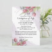 レッドチューリップウォーターカラーメモリアル招待状 招待状 (スタンド正面)