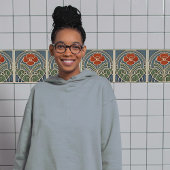 レッドチューリップウォールデコールアールヌーボーアールデコ タイル