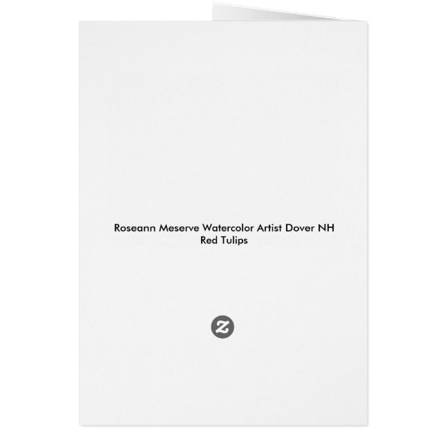 レッドチューリップカード (裏面)