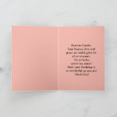 レッドチューリップハッピーバースデーいとこ カード (内部)