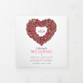 レッドチューリップハートアートの物語結婚の献身 三つ折りプログラム (カバー)