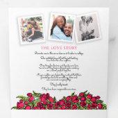 レッドチューリップハートアートの物語結婚の献身 三つ折りプログラム (内部最初)