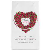レッドチューリップハート感謝していアートユー結婚式の引き出物 スモールペーパーバッグ (裏面)