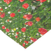 レッドチューリップフラワーフィールド自然撮影 ショートテーブルランナー (コーナー)