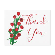 レッドチューリップフローラサンキューウェディングフラワー