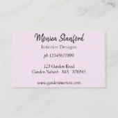 レッドチューリップフローラ花水彩名刺 名刺 (裏面)