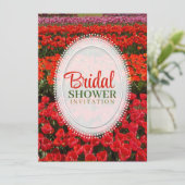 レッドチューリップブライダルシャワー招待 招待状 (スタンド正面)