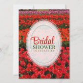 レッドチューリップブライダルシャワー招待 招待状 (正面)