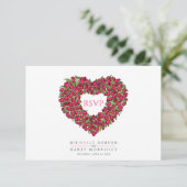 レッドチューリップモノグラム結婚ミールイベント 出欠カード (スタンド正面)