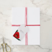 レッドチューリップ両面ギフトラベル ギフトタグ (より糸付き)