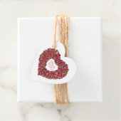 レッドチューリップ感謝していハートアートユー結婚式の引き出物ラベル フェイバータグ (インサイチュ)