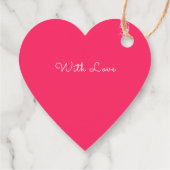 レッドチューリップ感謝していハートアートユー結婚式の引き出物ラベル フェイバータグ (裏面)