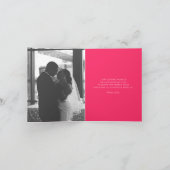 レッドチューリップ感謝していハートアート結婚の写真 カード (内部)