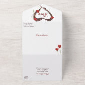 レッドチューリップ春結婚ラブズ オールインワン招待状 (外側)