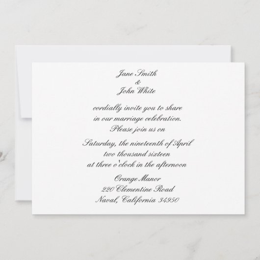 レッドチューリップ結婚式招待状 招待状 (裏面)