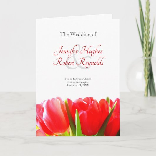 レッドチューリップ結婚式 プログラム (正面)