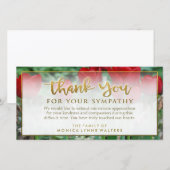 レッドチューリップ黄金ありがとうお見舞いカード サンキューカード (正面/裏面)