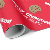 レッドチョコレートチップクッキークリスマスラッピング紙 ラッピングペーパー (ロールコーナー)