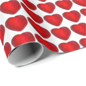 レッドチョコレートハートバレンタインズデイスウィートラブ ラッピングペーパー (ロールコーナー)