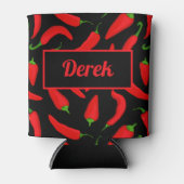 レッドチリピーパーズオンブラックファイリーホットカスタム 缶クーラー (正面)