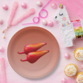 レッドチリピーパーズラージ紙プレート ペーパープレート (パーティー)