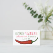 レッドチリペッパーシェフレストラン調理師食品 名刺 (スタンド正面)