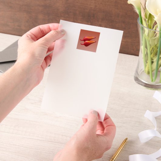 レッドチリペッパーズベリム紙 ベラム紙招待状 (ポータブル)