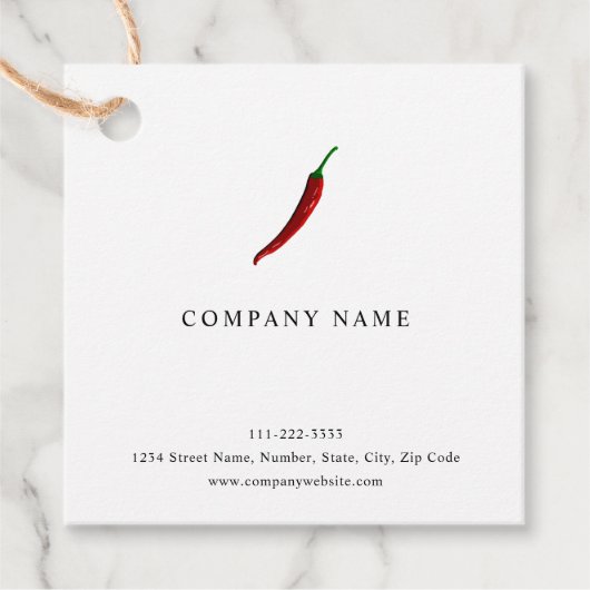 レッドチリペッパーメッセージカード フェイバータグ (正面)